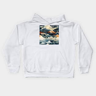 Fantasy Landscapes Mountains Pattern 6 Kids Hoodie